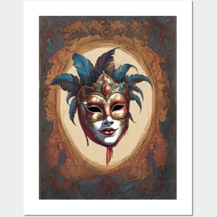 The beautiful masks of the Venetian carnival Posters and Art